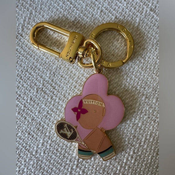 EUC!  Louis Vuitton Vivienne Tennis Keychain/Bag Charm - Picture 1 of 2
